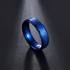 Men's Titanium Steel Frosted Funky Ring