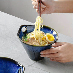 2pcs Ceramic Large Ramen Bowl Set 20oz Porcelain Soup Noodles Pho Udon Salad