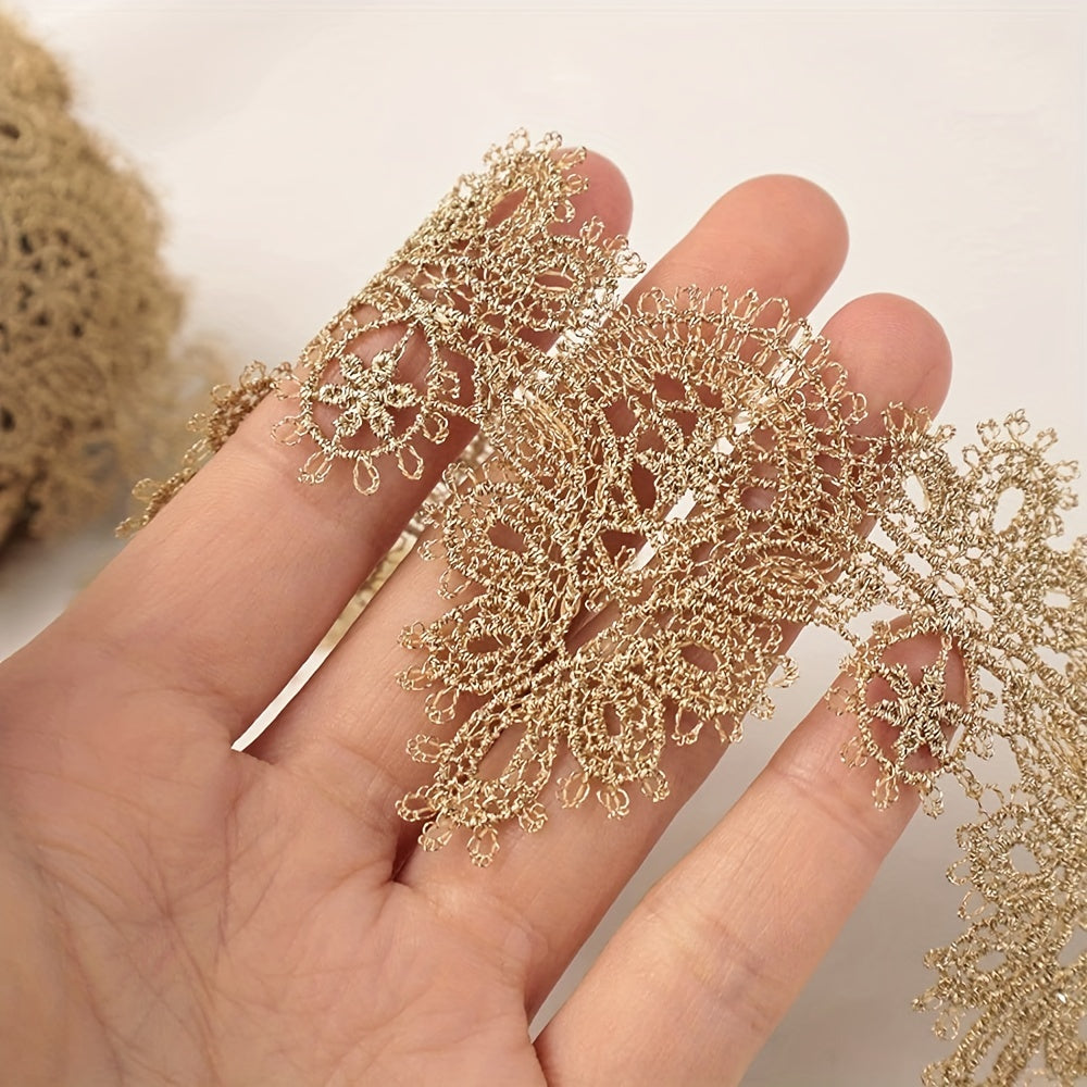 91 Meter Water Soluble Golden Thread Lace Home Accessories