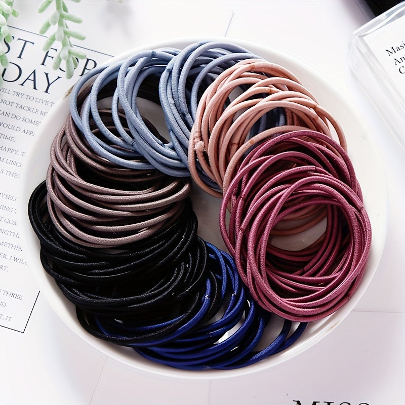 50pcs Colorful Elastic Hair Bands Women Headband Hair Accessories