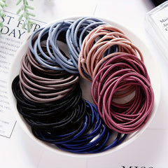 50pcs Colorful Elastic Hair Bands Women Headband Hair Accessories