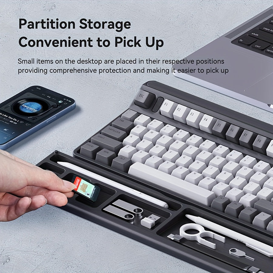Keyboard Palm Rest Bracket with Desk Divider Box