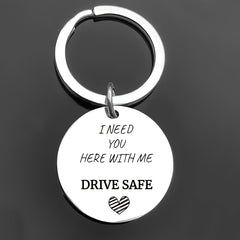 1pc 18inch DRIVE SAFE Keychain Gift From Mom Dad To Son Daughter Friends
