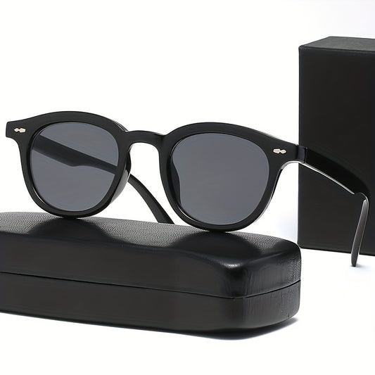 Round Sunglasses Rivet Decor Anti Glare UV400