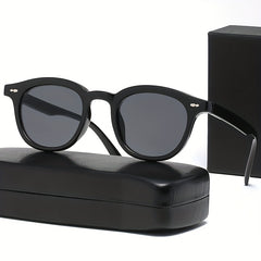 Round Sunglasses Rivet Decor Anti Glare UV400