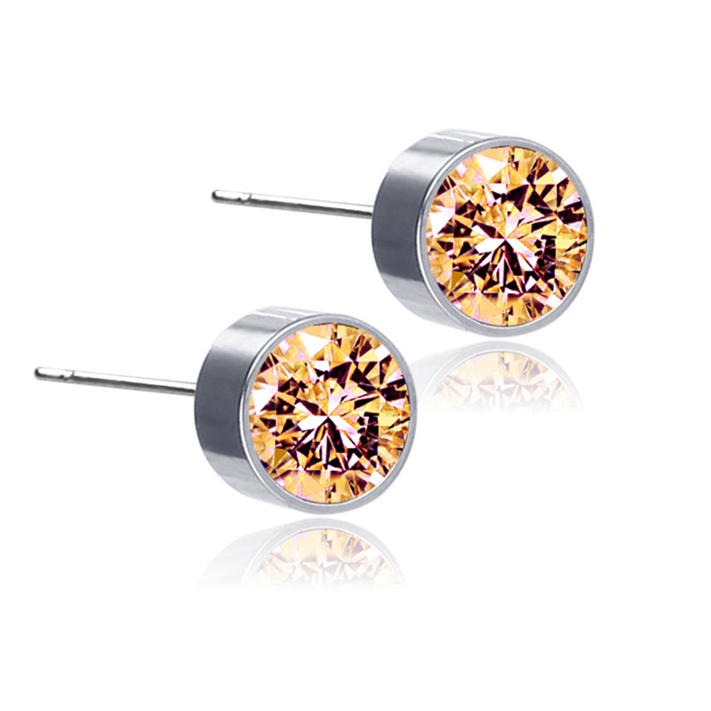 Men's Stainless Steel Drill Ear Pins Ear Cuffs Earrings