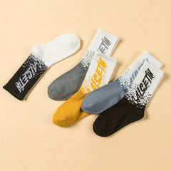5 Pairs Letter Print Sports Socks for Women
