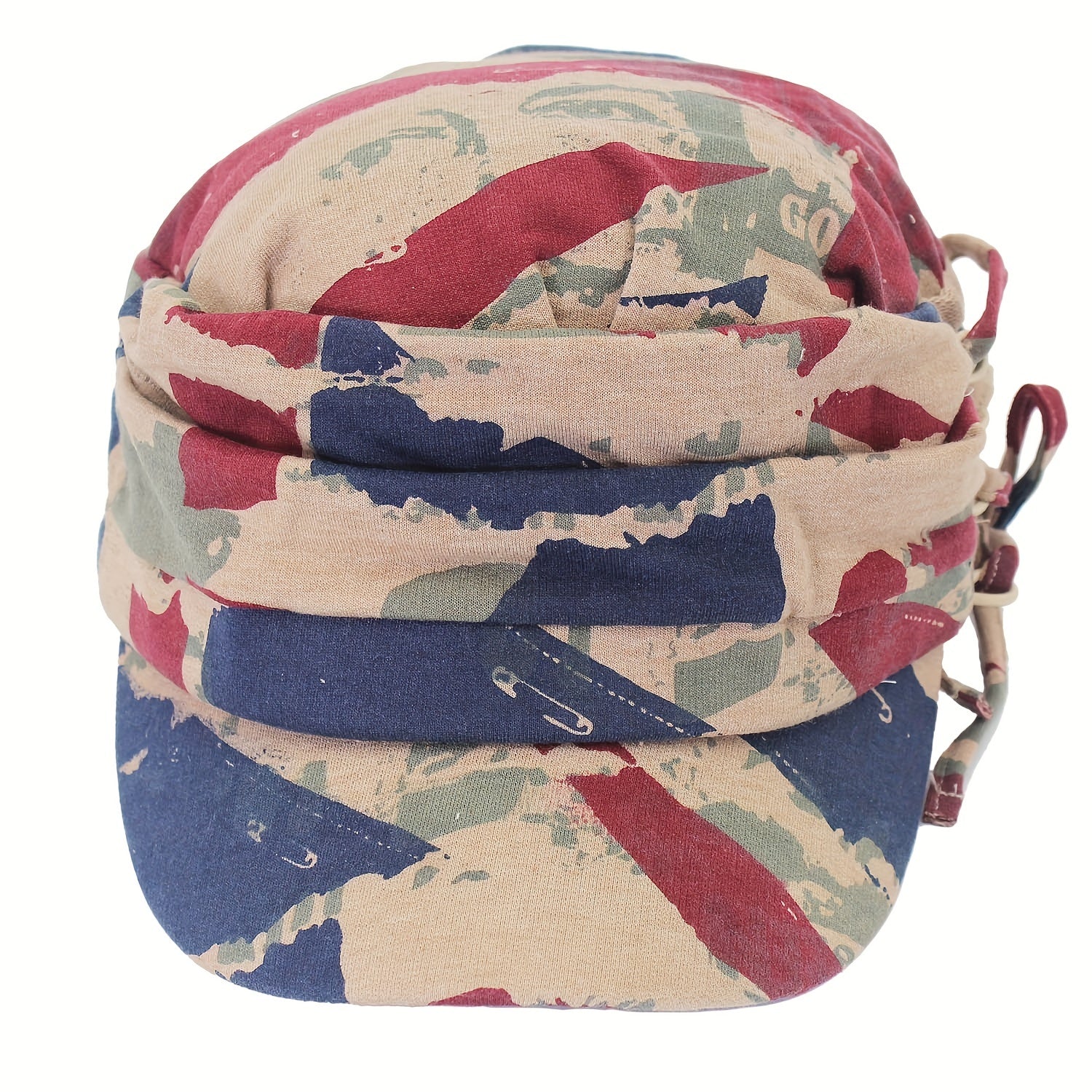 Pink Camouflage Newsboy Hat Short Brim Flat Top Hat
