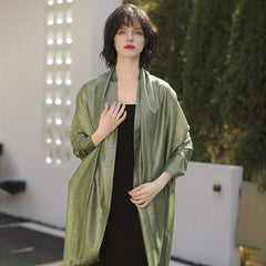 Glitter Tassel Shawl Long Scarf Wrap Women Cape For Party