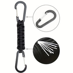 Outdoor Umbrella Rope Braided Double end Buckle Backpack Key Hanging Carabiner