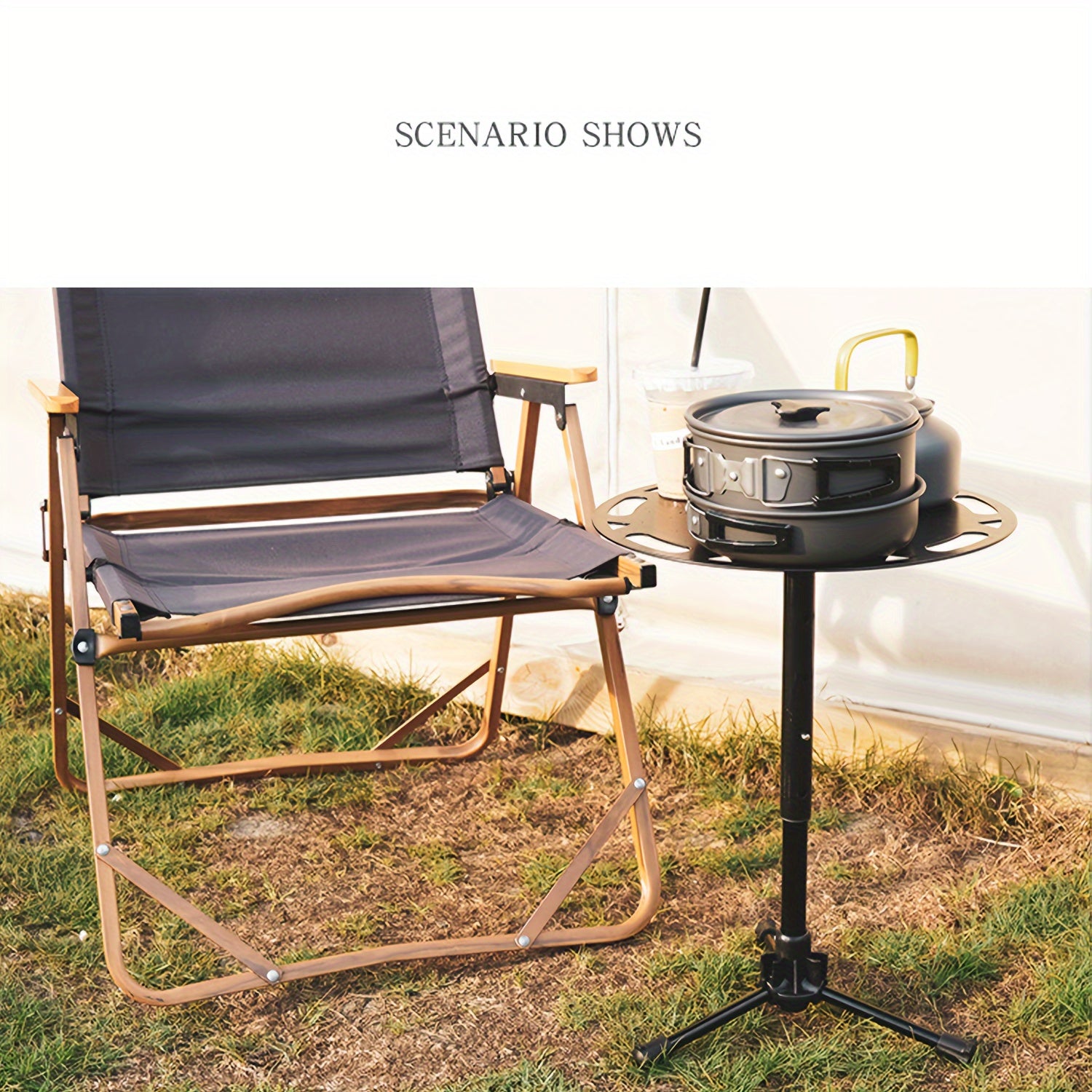 Aluminum Table Retractable Foldable Portable Adjustable Tripod Table