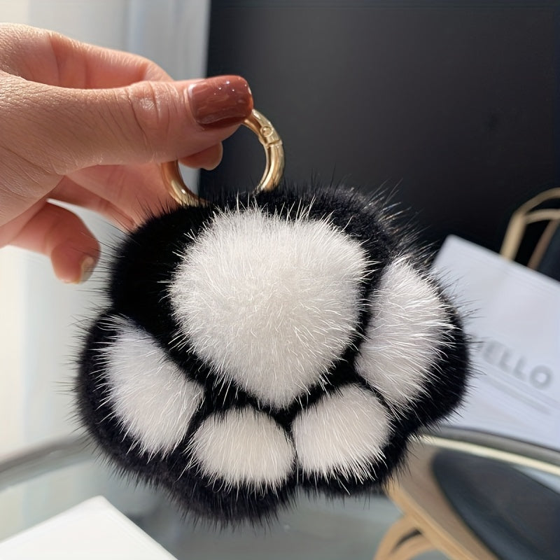 Cat Paw Plush Pendant Girl Heart Schoolbag Pendant