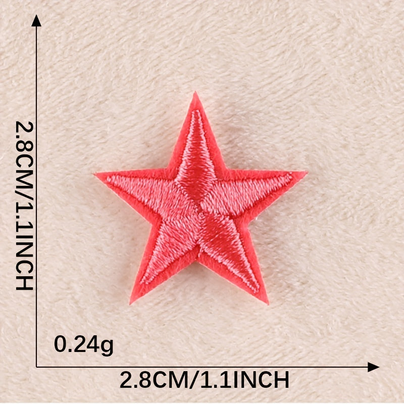 33pcs Pentagram Embroidered Badge Label for Girls Kids Clothing Accessories