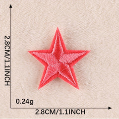 33pcs Pentagram Embroidered Badge Label for Girls Kids Clothing Accessories