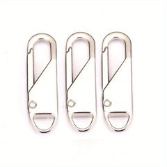 3pcs Detachable Zipper Head Box Bag Metal Pull Lock Pendant Slices