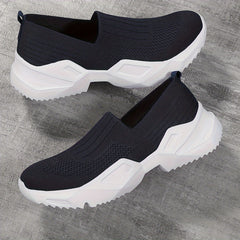 Women's Knit Height Increased Sports Shoes Slip-on Walking Shoes