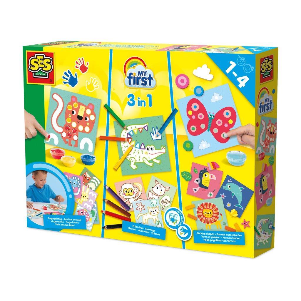 3-in-1 Fingerpainting Colouring Set