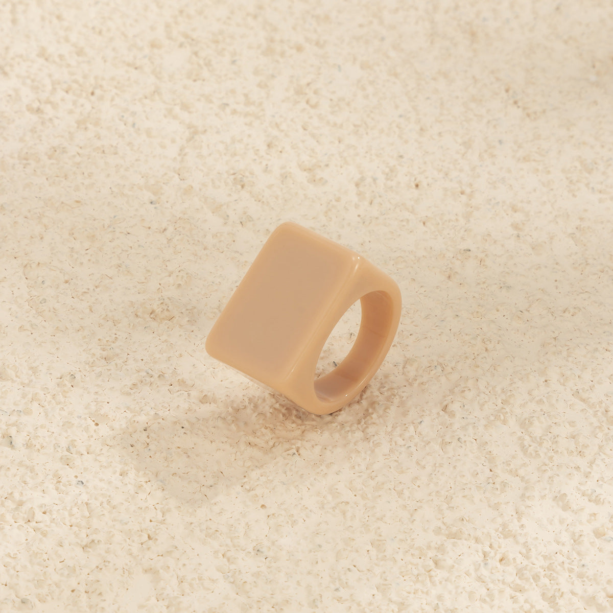 Colorful Square Resin Ring Chunky Stackable Joint Ring