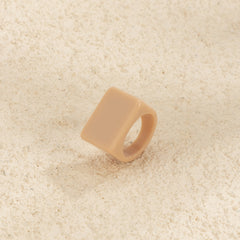 Colorful Square Resin Ring Chunky Stackable Joint Ring