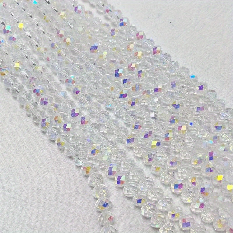 3x4mm Crystal Flat Beads DIY Glass Colorful Beads String Bracelet Necklace