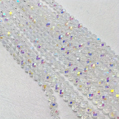 3x4mm Crystal Flat Beads DIY Glass Colorful Beads String Bracelet Necklace