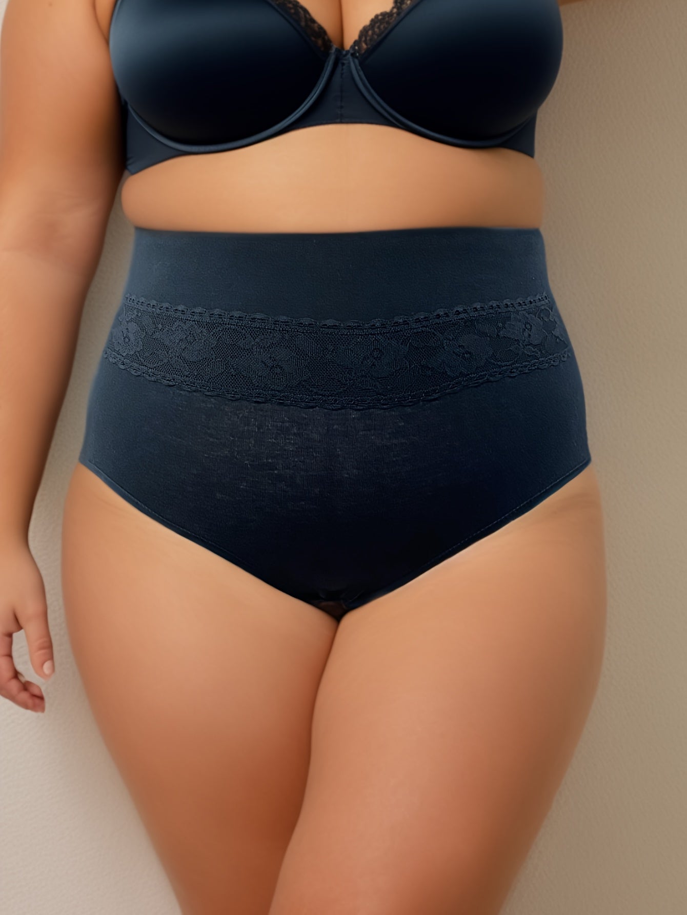  Lace Seamless High Waist Tummy Control Brief