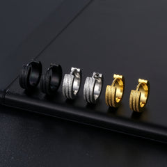 Men's Double Thread Pressing Frosting Earrings