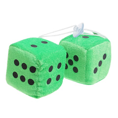 2pcs Plush Dice Toy Suction Cup Pendant Car Window Decoration
