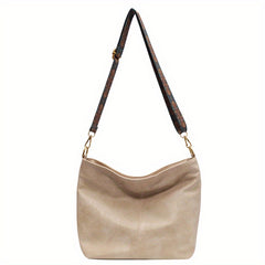 Women's Vintage Tote Shoulder Bag with Wide Strap Lightweight Hobo Bag