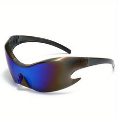 Futuristic Wrap Around Sunglasses Y2K Photochromic Shades Cyberpunk UV400