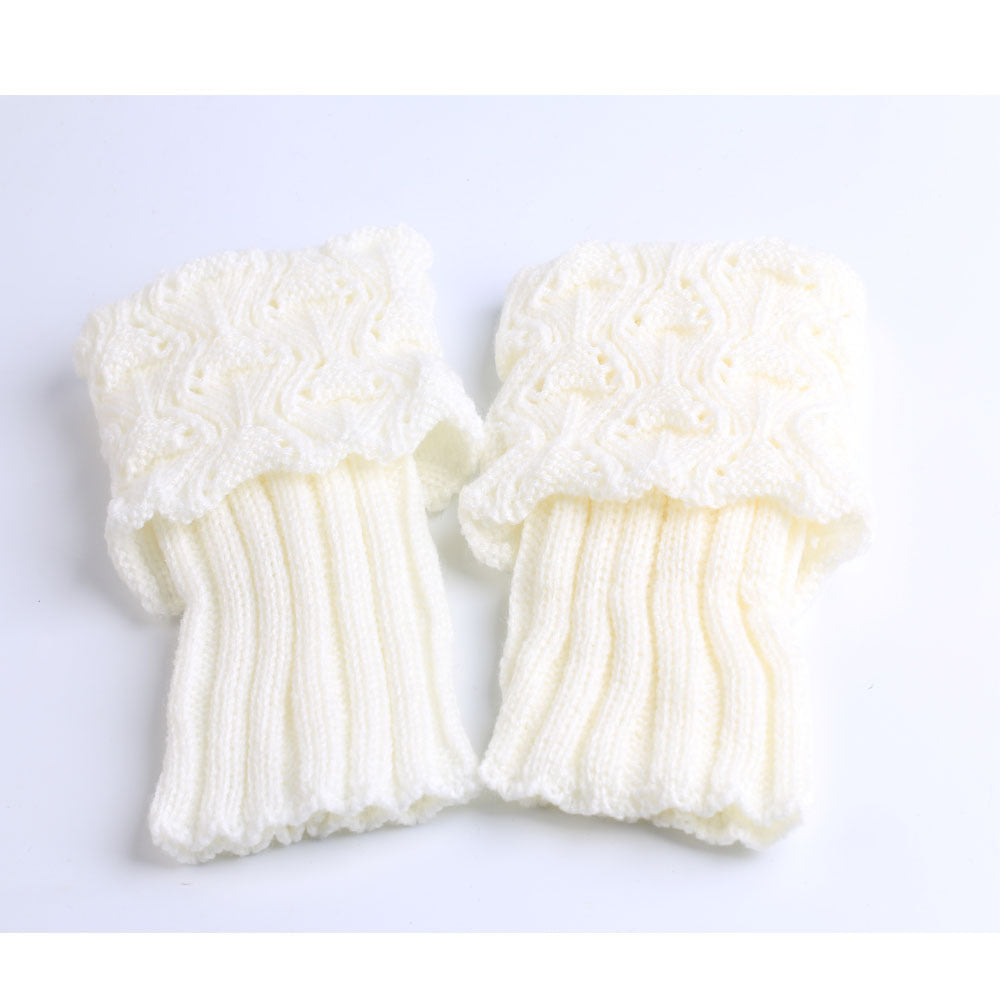 Winter Crochet Knit Boot Cuffs Ankle Leg Warmers Socks Women's Stockings