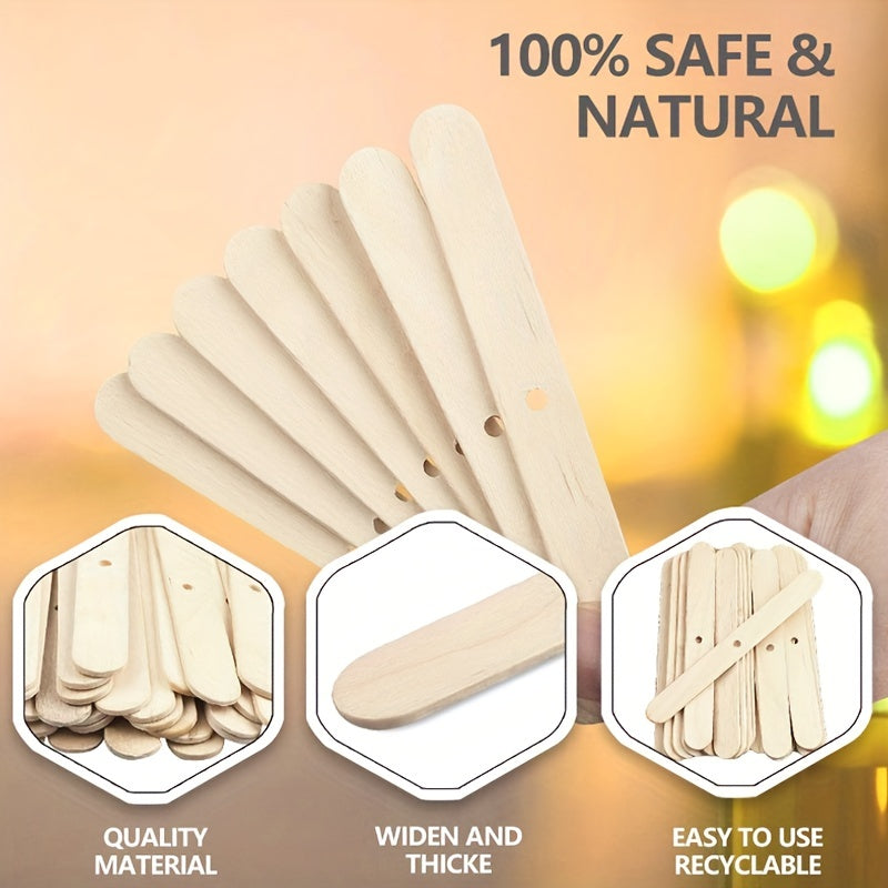 50pcs Wooden Candle Wick Holders Wax Wick Fixed Sticks Candle Centering Device