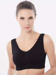3pcs Wireless Sports Bras Breathable Push Up Intimates Bra