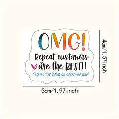 60pcs Thank You Stickers Customers Favorite Business Packaging Mail Envelopes
