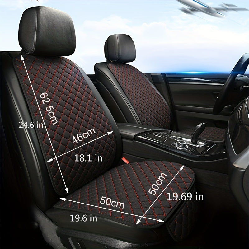 Car Seat Covers Non Slip Breathable Flax Cushion Universal All Seasons