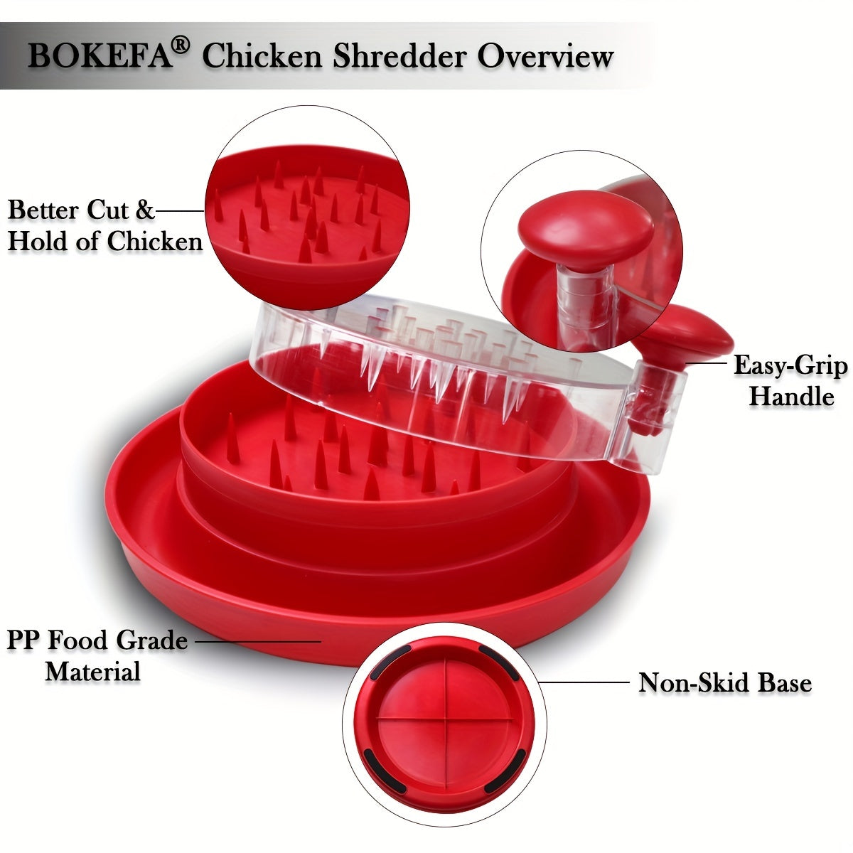 Chicken Shredder Dishwasher Safe Meat Shredder Tool for Pulled Pork Beef & Chick
