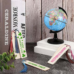 DIY Wooden Bookmark Set for Customizing and Painting with Tassel Tag