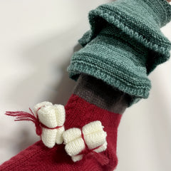Christmas Colorblock Socks Knitted Women's Stockings
