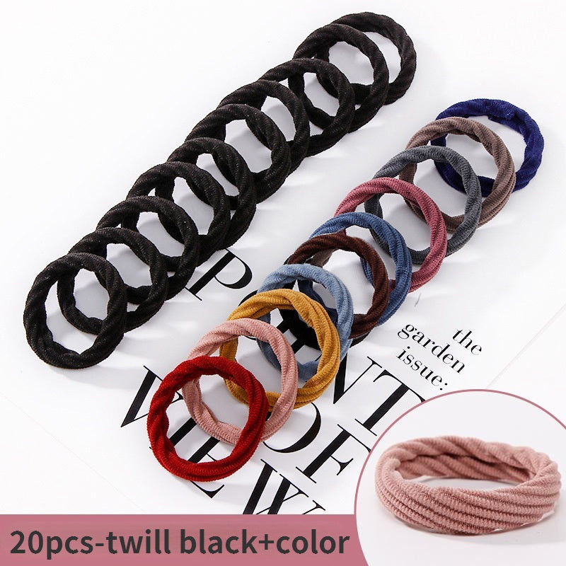 20pcs Hair Ties for Women Girls Non Slip Seamless Hair Bands Thick Curly Hair