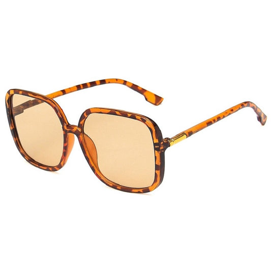Vintage Oversized Square Sunglasses UV400 Women's Glasses