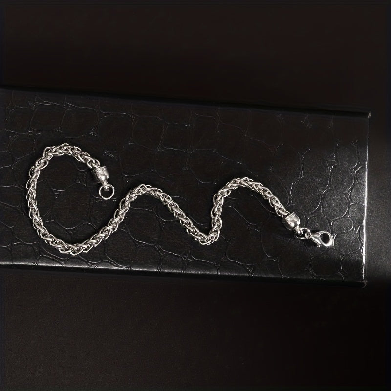 Men's Dragon Claw Buckle Silver Chain Bracelet Gift