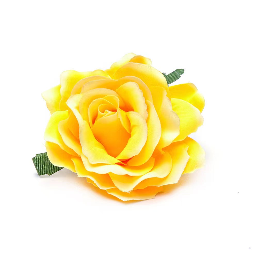 Boho Style Rose Flower Hairpin Hair Clip for Wedding Beach Daily Use