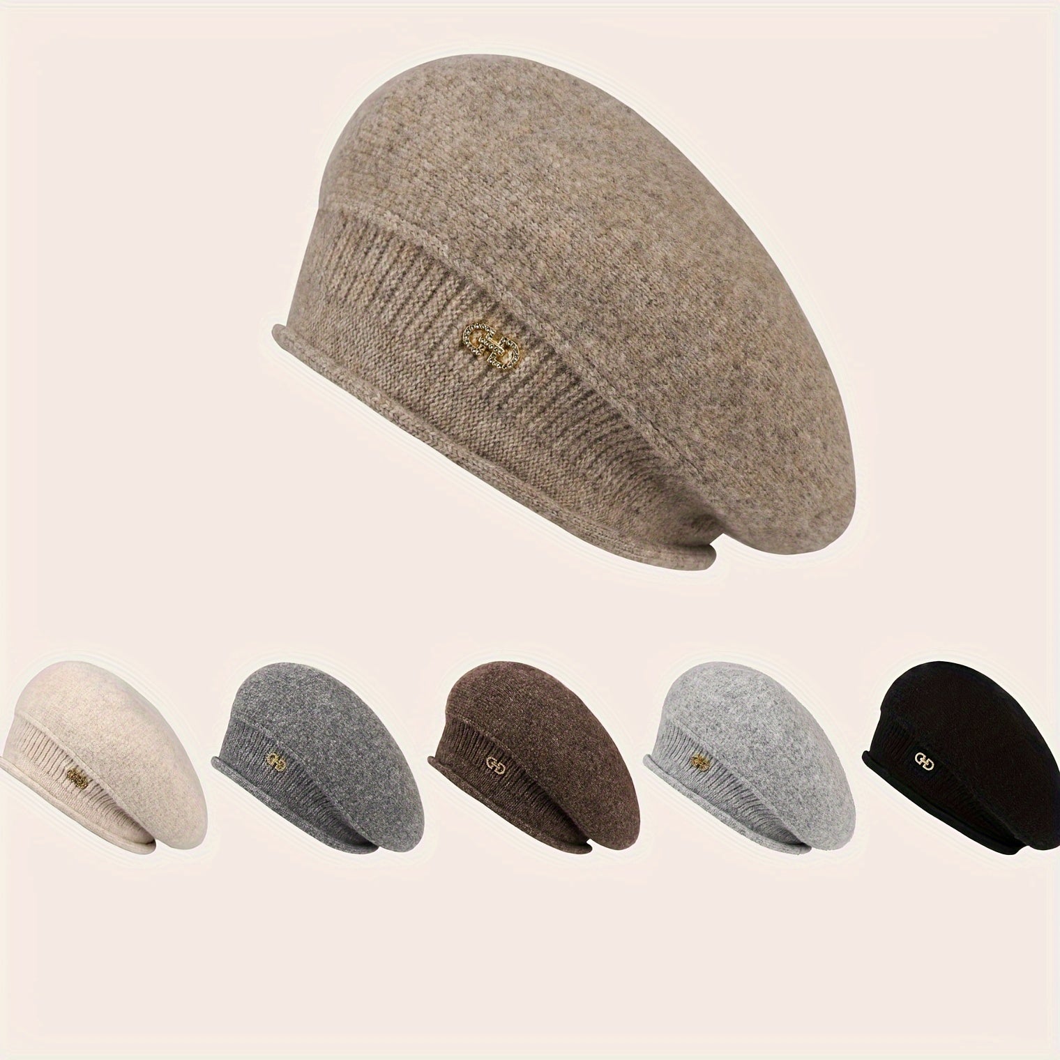 Women's Winter Knitted Beret Wool Hat