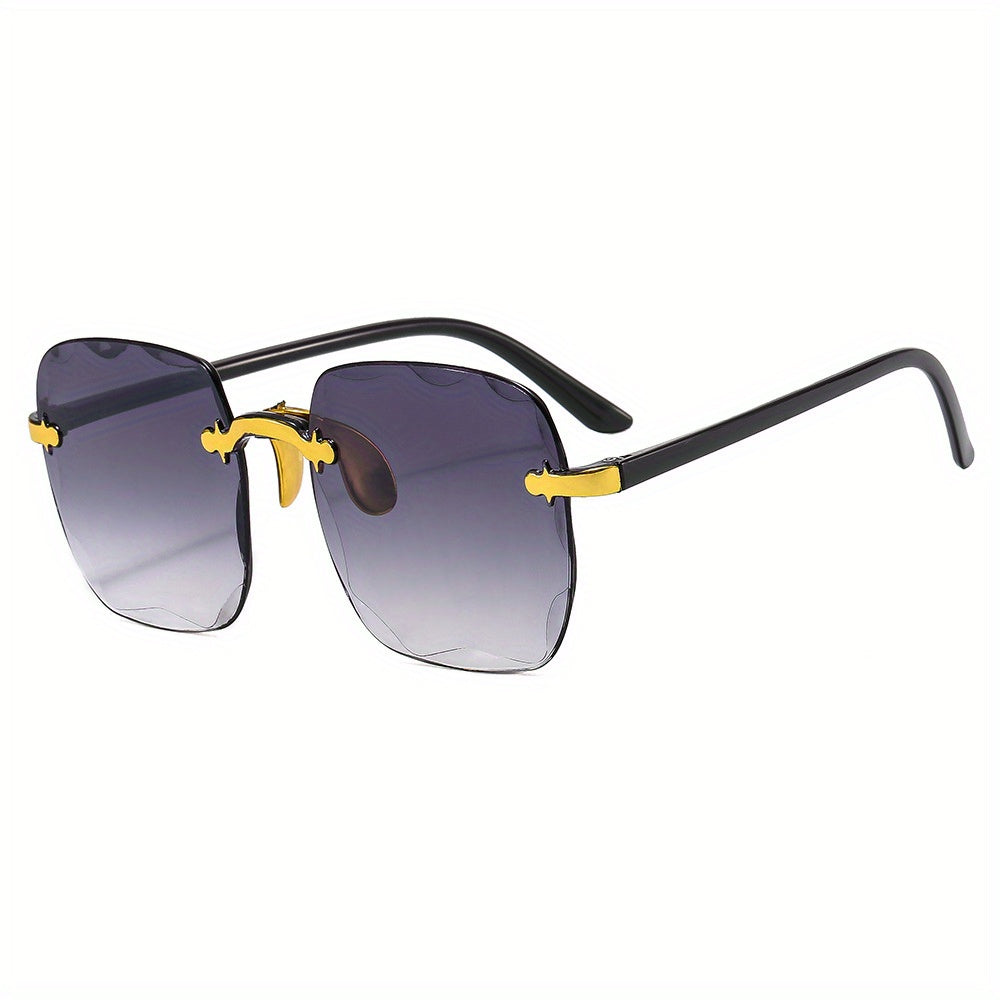 Square Rimless Sunglasses Gradient Glasses UV400
