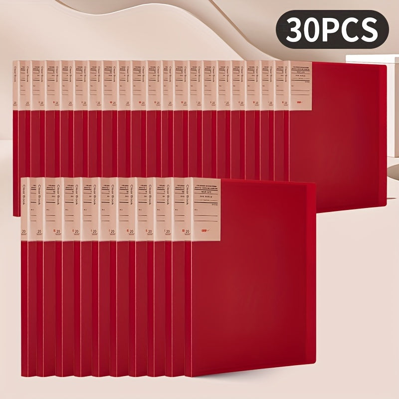 30pcs Retro A4 File Storage Folder Document Layer File Folder