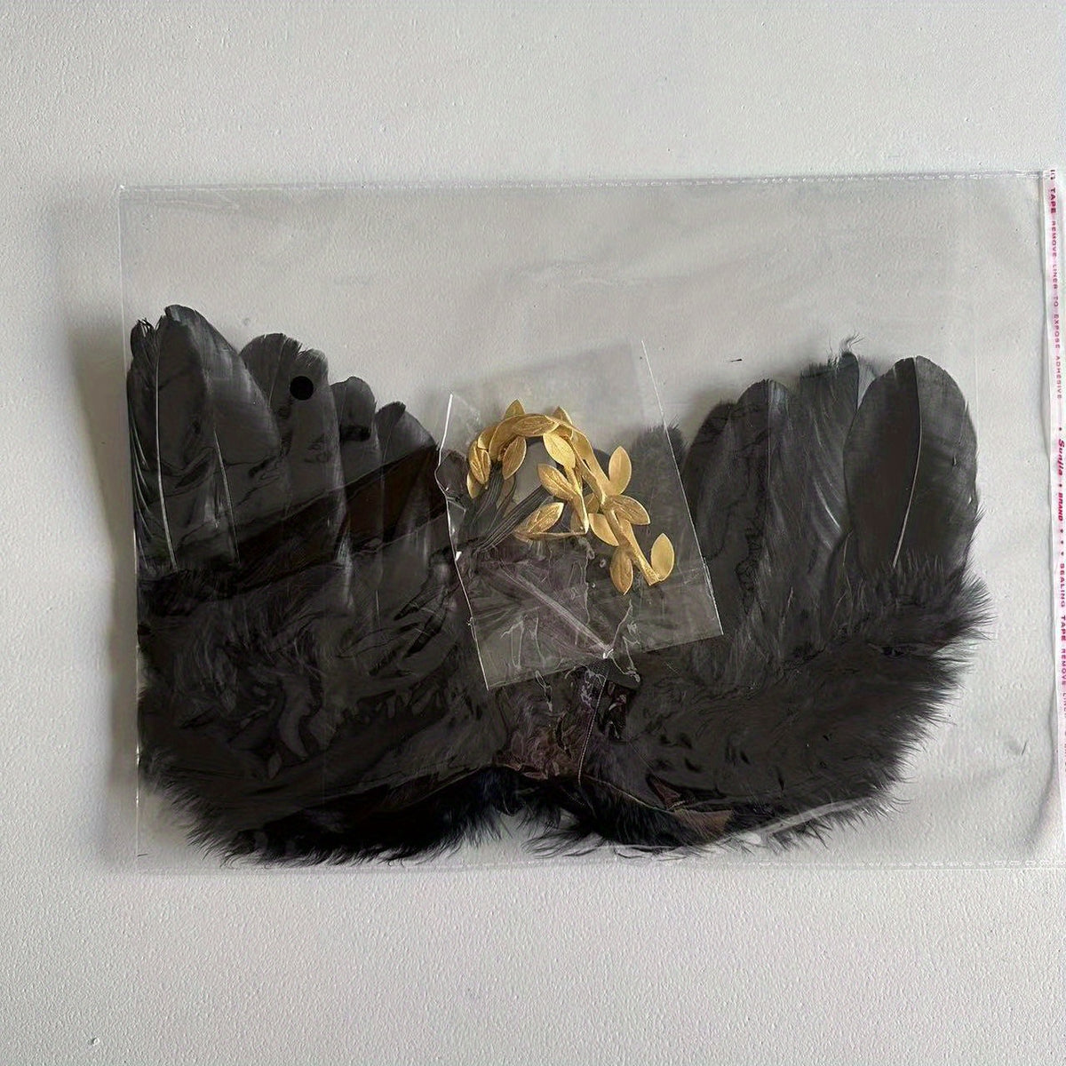 Cute 2 Piece Leaf Headband & Angel Feather Set for 0-3 Month Baby