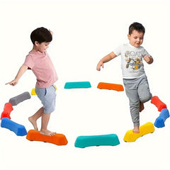 8pcs Stepping Stone & Balance Block Set for Youngsters' Fitness & Sensory Play