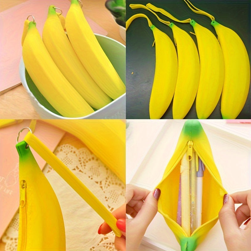 Creative Banana Stationery Bag Silicone Pencil Case