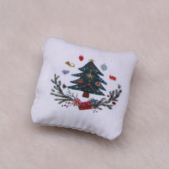 Christmas Dollhouse Pillow Cushion DIY Accessory Toy House Scene Decoration