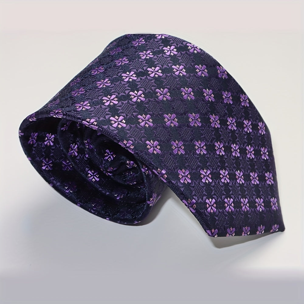 Vintage Retro 1900s High Flower Printed Necktie